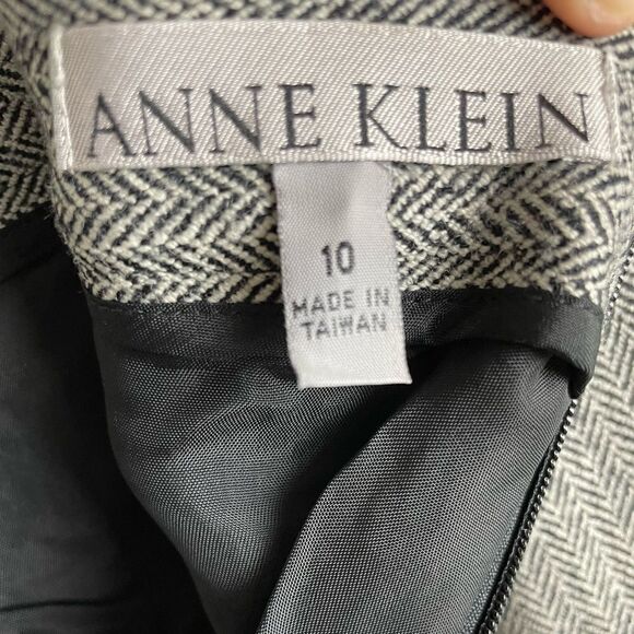 Anne Klein Gray Heathered Wool Blend Slack Pants Size 10 EUC - Picture 7 of 7